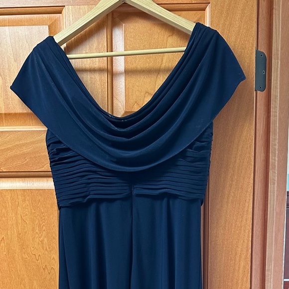 Navy Blue, Floor length. Side embellishment. - Picture 2 of 2